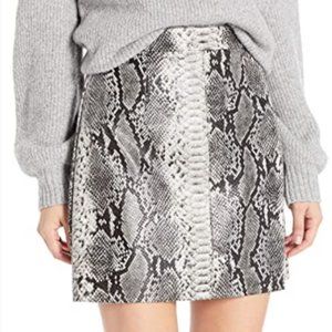 French Connection ELIAS PU REPTILE MINI SKIRT Size 4